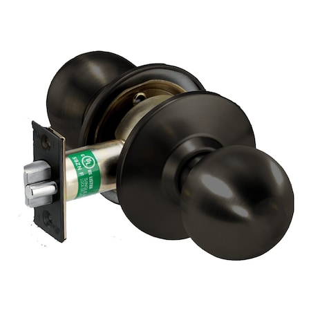 Arrow Lock Grade 1 Passage Cylindrical Lock, Ball Knob, Non-Keyed, Satin Bronze Clear Coated Finish, Non-handed HK01-BB-10BP